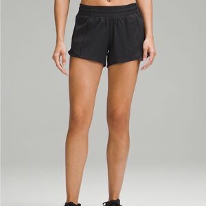Lululemon Black Hotty Hot Shorts 4in